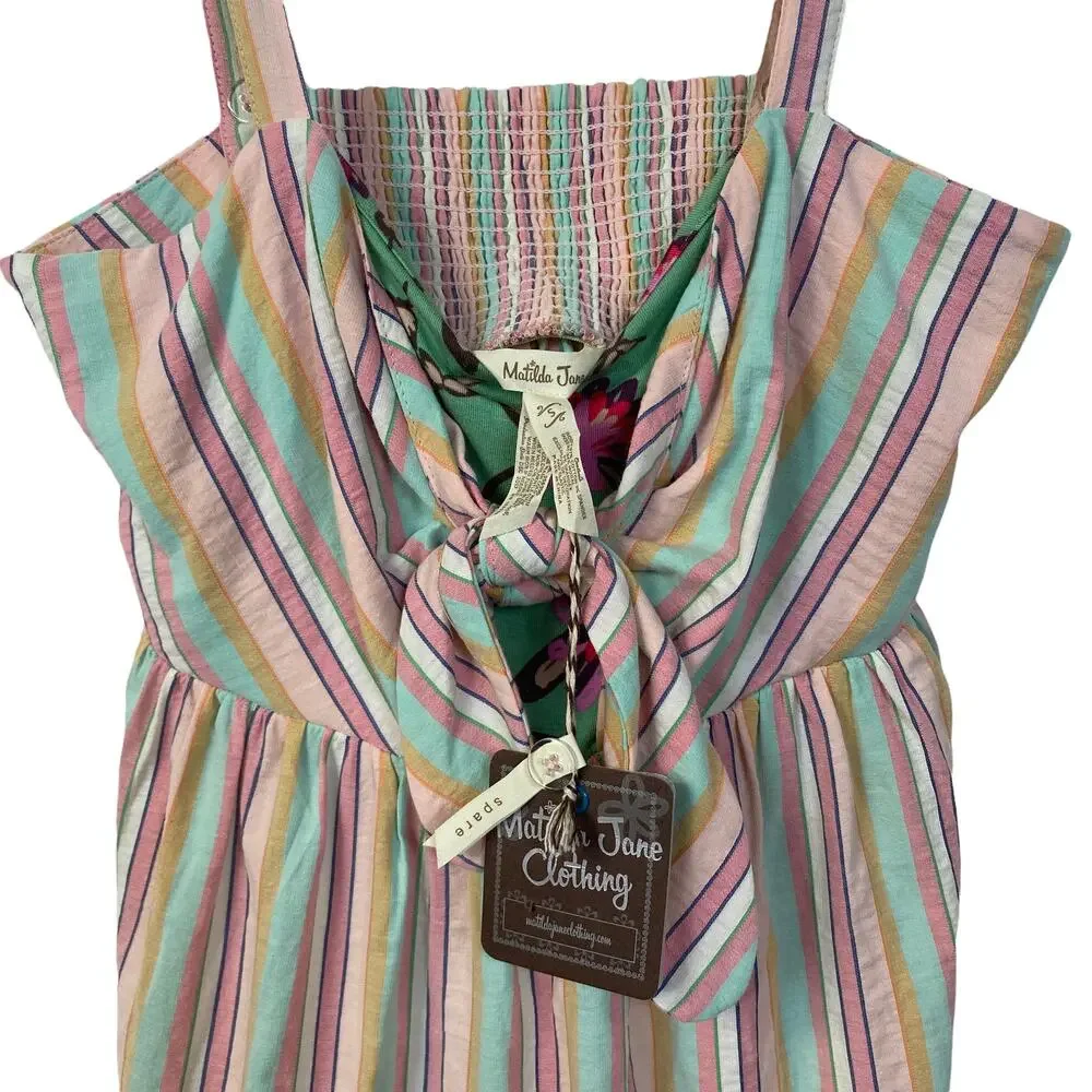NWT Matilda Jane Maxi Dress Striped “No Baggage” S Spring Summer Sundress New
